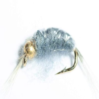 Blue Wing Olive Bead-Head Scud Wet Fly (Grey, 12), 6 Pack