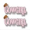 2 Cowgirl 9" Vinyl Decals Cowgirl Hat Girls Pickup Girl Chicks Offroad Truck 4x4 Off Road Vinyl Stickers (2 Decal Set - Pink Cowgirl) view 1