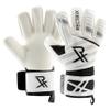 Rectrix 1.0 Goalkeeper Gloves (with Free Zip Case) - Negative Cut - Youth & Adult Sizes - Pro-Level Grip for Football Soccer Goalkeeping (5, White) view 1
