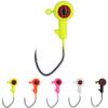 XFISHMAN Crappie-Jigs-Heads-Kit 1/8 1/16 1/32oz 50 Pack Ice Fishing Jigs Lead Head Jig Hook Lure (1/8 oz, Big Eye Jigheads) view 1