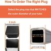 (Pack of 100) (3" (3.0"), 6-10 Gauge) Square Plastic Plugs (for ID 1.902" to 2.094") | Tubing End Cap, Furniture Glide Inserts | Fencing Post End Caps view 4