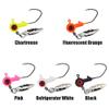 XFISHMAN Crappie-Jigs-Heads-Kit 1/8 1/16 1/32oz 50 Pack Ice Fishing Jigs Lead Head Jig Hook Lure (1/32 oz, Big Eye Jigheads-W/Spinner) view 4