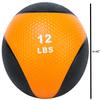Fitvids Workout Exercise Fitness Weighted Medicine Ball, Wall Ball and Slam Ball, Medicine Ball, 12 Pounds view 4