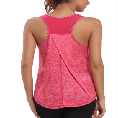 Aeuui Womens Workout Tops for Women Racerback, Mesh Yoga Shirts Athletic Running tank tops Sleeveless Gym Clothes