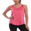 Aeuui Womens Workout Tops for Women Racerback, Mesh Yoga Shirts Athletic Running tank tops Sleeveless Gym Clothes view 3