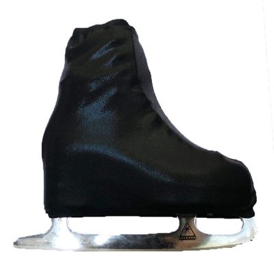 Kami-So Metallic Figure Skate Boot Covers | Hockey Ice Skates Protection Against Scratches, Scuffs, and Dirt | Durable Shoe Skate Covers | Ice Skating Accessories | Black - Child Size
