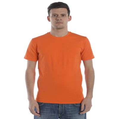 DANIELE ALESSANDRINI T-Shirt Sweatshirt Uomo M90033800 Maglia Giro UNITO ST Orange Size XL