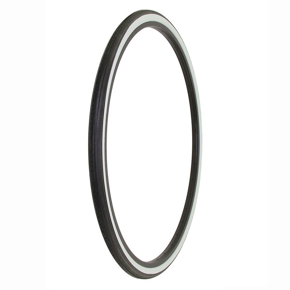 Alta Bicycle Tire Duro 27" x 1 1/4" Tire Touring Tires Bike Tread, Multiple Colors (Black/White)