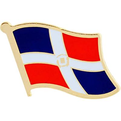Dominican Republic Flag 1" Metal Lapel and Hat Pin - Show Your Repblica Dominicana Pride