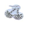 Ancient Silver Color Alloy Lotus Flower Yoga OM Yogi Meditation Pendant Necklace Earrings for Women Jewelry (#1) view 1