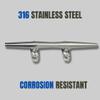 MarineNow Marine Hollow Base Cleat 316 Stainless Steel Herrishoff Style Choose 1, 2, 4, or 6 Packs (08", 04-Pack) view 4