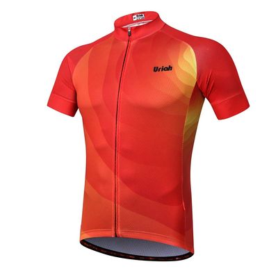 Uriah Men's Cycling Jersey Short Sleeve Reflective with Rear Zippered Bag Dusk Size L