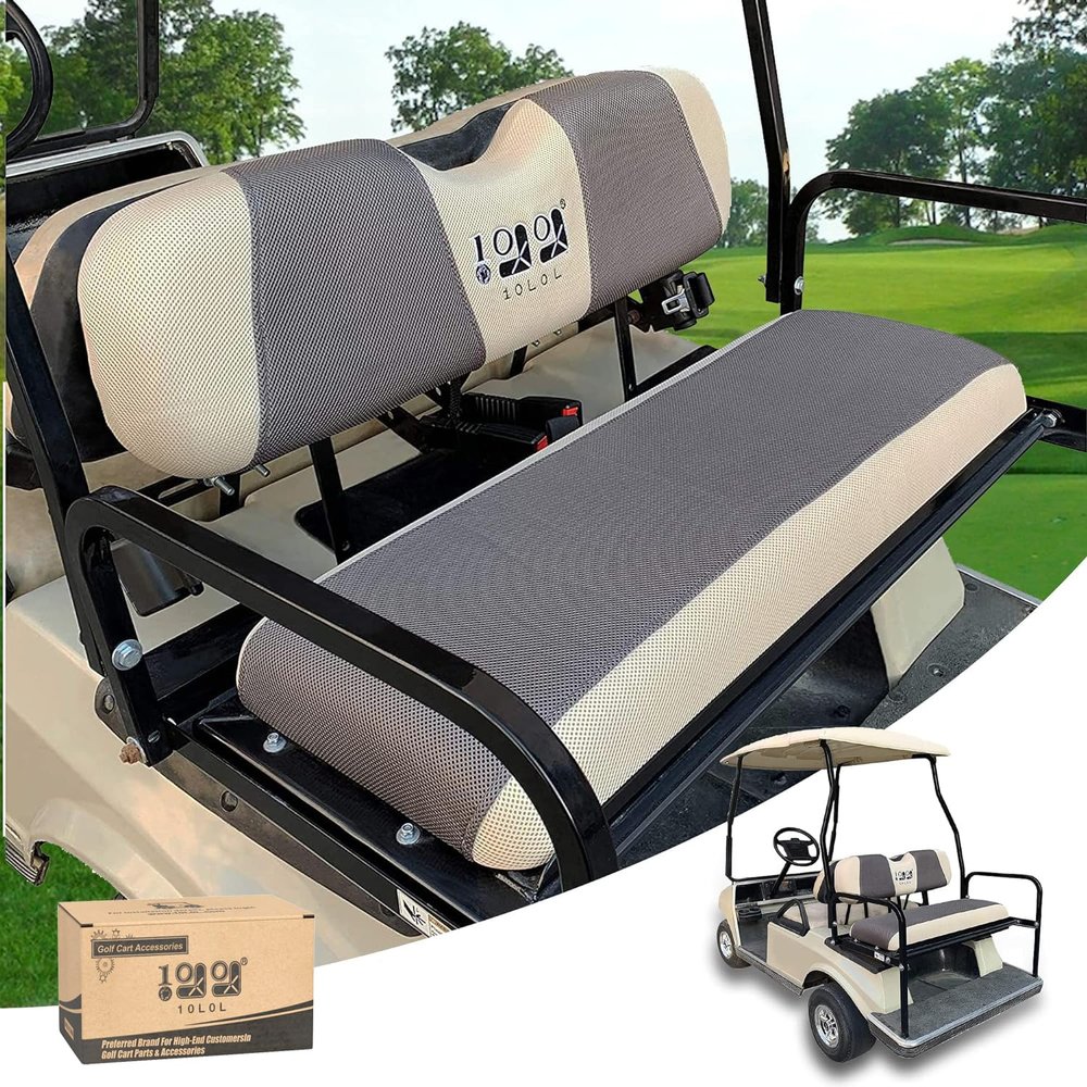 10L0L Universal Golf Cart Rear Seat Cover Dress UP Older Golf Cart Durable Breathable Material Fit Like a Glove for Yamaha EZGO and Club Car, Easy to Install