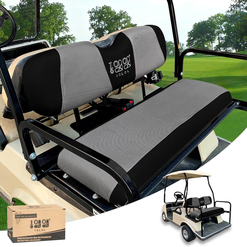 10L0L Universal Golf Cart Rear Seat Cover Dress UP Older Golf Cart Durable Breathable Material Fit Like a Glove for Yamaha, EZGO and Club Car, Easy to Install