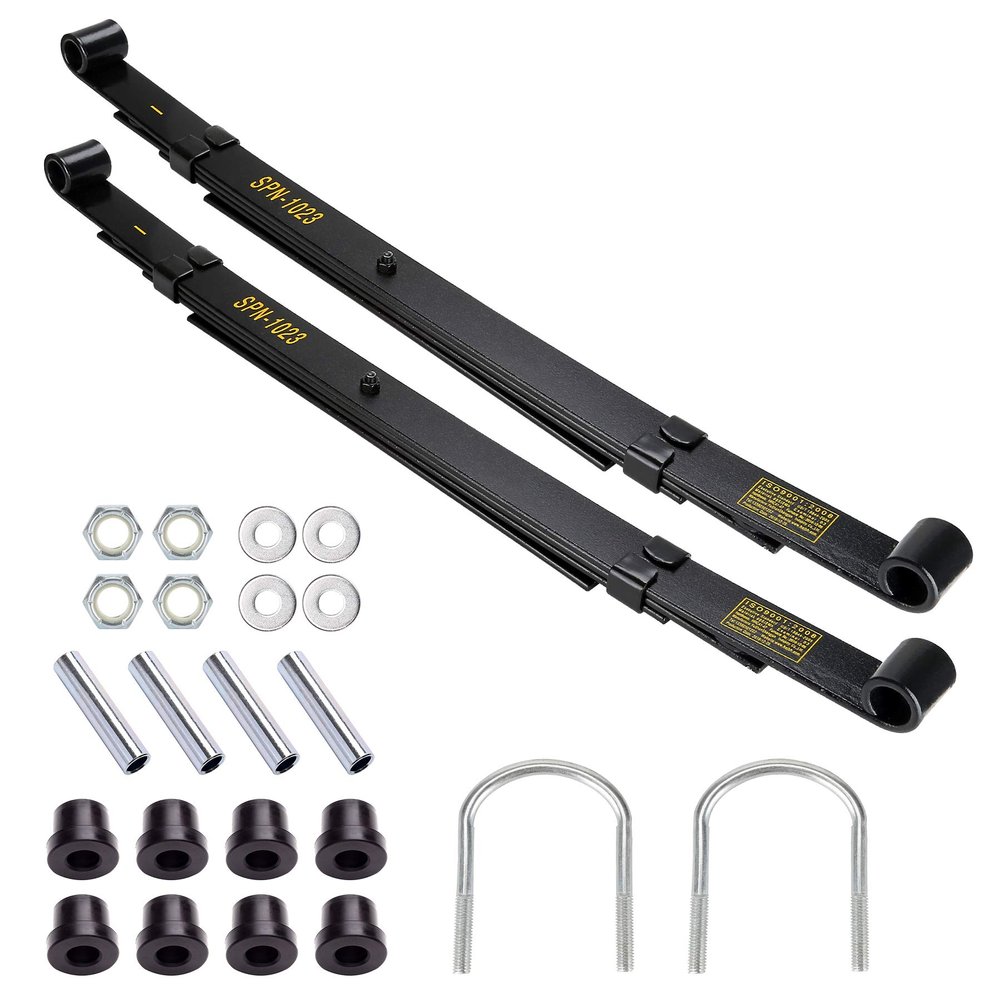 10L0L Golf Cart Rear Spring Kit for Club Car Precedent 2004-up, Heavy Duty 4 Leafs (Layers), Replace OEM# 102509301, 102513001