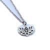 Ancient Silver Color Alloy Lotus Flower Yoga OM Yogi Meditation Pendant Necklace Earrings for Women Jewelry (#2) view 1