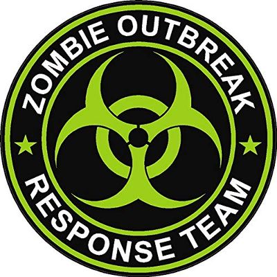 4" Zombie Outbreak Response Team Neon Green Sticker