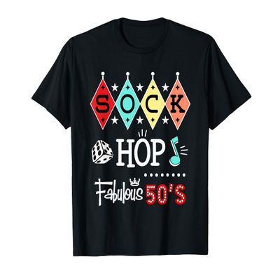 1950s Sock Hop Dance Party Vintage 50s Rockabilly Doo Wop T-Shirt