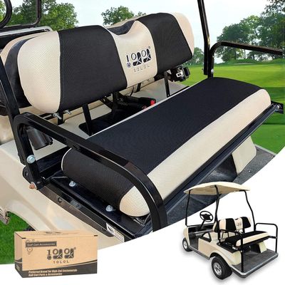 10L0L Universal Golf Cart Rear Seat Cover Dress UP Older Golf Cart Durable Breathable Material Fit Like a Glove for Yamaha EZGO and Club Car, Easy to Install