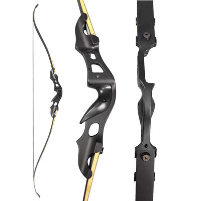MILAEM 60 Inch Takedown Recurve Bow and Arrow Kit 20-55 Lbs Aluminum Alloy Riser Bow Outdoor Hunting Practice Shooting Competition Bow Right Hand (Black, 30 Lbs)