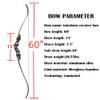 MILAEM 60 Inch Takedown Recurve Bow and Arrow Kit 20-55 Lbs Aluminum Alloy Riser Bow Outdoor Hunting Practice Shooting Competition Bow Right Hand (Black, 30 Lbs) view 2
