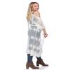 Anna-Kaci Womens Half Sleeve Lace Flower Embroidered Cover up Kimono Cardigan, Ivory, One Size view 4
