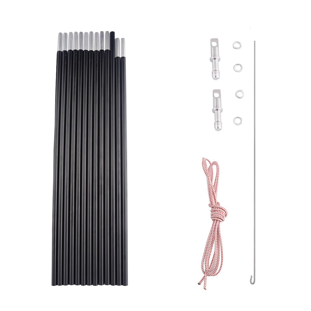 BRILLIANCE4U Tent Poles Replacement 16ft 3in 3/8, Fits Female and Male Ends Tent, 7001 T6 Heated Aluminum Tent Pole Repair Kit, Lightweight Tent Pole, Outer Diameter 9.5mm 2 Poles Pack