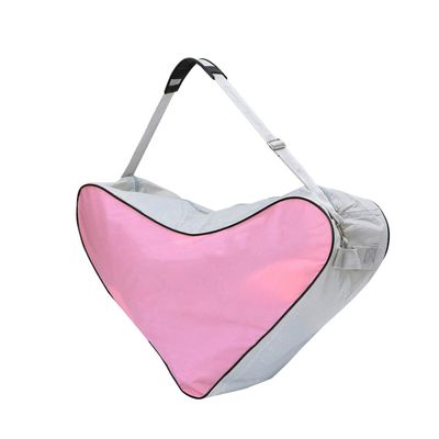 LIOOBO Roller Skate Bag Ice Skating Bag Triangular Tote Skating Triangle Adjustable Shoulder Strap for Roller Skates Inline for Women Girls (Pink)