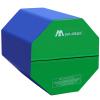 M HI-Mat Octagon Tumbler 24.4" x 29" Octagon Gymnastics Mat Skill Shape Handsprings Backbend Somersault Tumbling Trainer for Home Gym Fitness (Navy Blue & Green, L 24.4" x 29") view 1