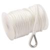 NovelBee 3/8 Inch X 200 Feet Double Braid Nylon Anchor Line with Stainless Steel Thimble and Plastic Chuck (White) view 2