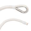 NovelBee 3/8 Inch X 200 Feet Double Braid Nylon Anchor Line with Stainless Steel Thimble and Plastic Chuck (White) view 4