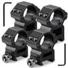 Modkin 1 Inch Scope Rings Set of 4, 2 Pieces High Profile Scope Mounts and 2 Pieces Medium Profile Scope Rings for Picatinny Rail view 1