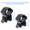 Modkin 1 Inch Scope Rings Set of 4, 2 Pieces High Profile Scope Mounts and 2 Pieces Medium Profile Scope Rings for Picatinny Rail view 4