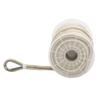 NovelBee 3/8 Inch X 200 Feet Double Braid Nylon Anchor Line with Stainless Steel Thimble and Plastic Chuck (White/Gold) view 3