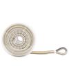NovelBee 1/2 Inch X 100 Feet Double Braid Nylon Anchor Line with Stainless Steel Thimble and Plastic Chuck (White/Gold) view 3