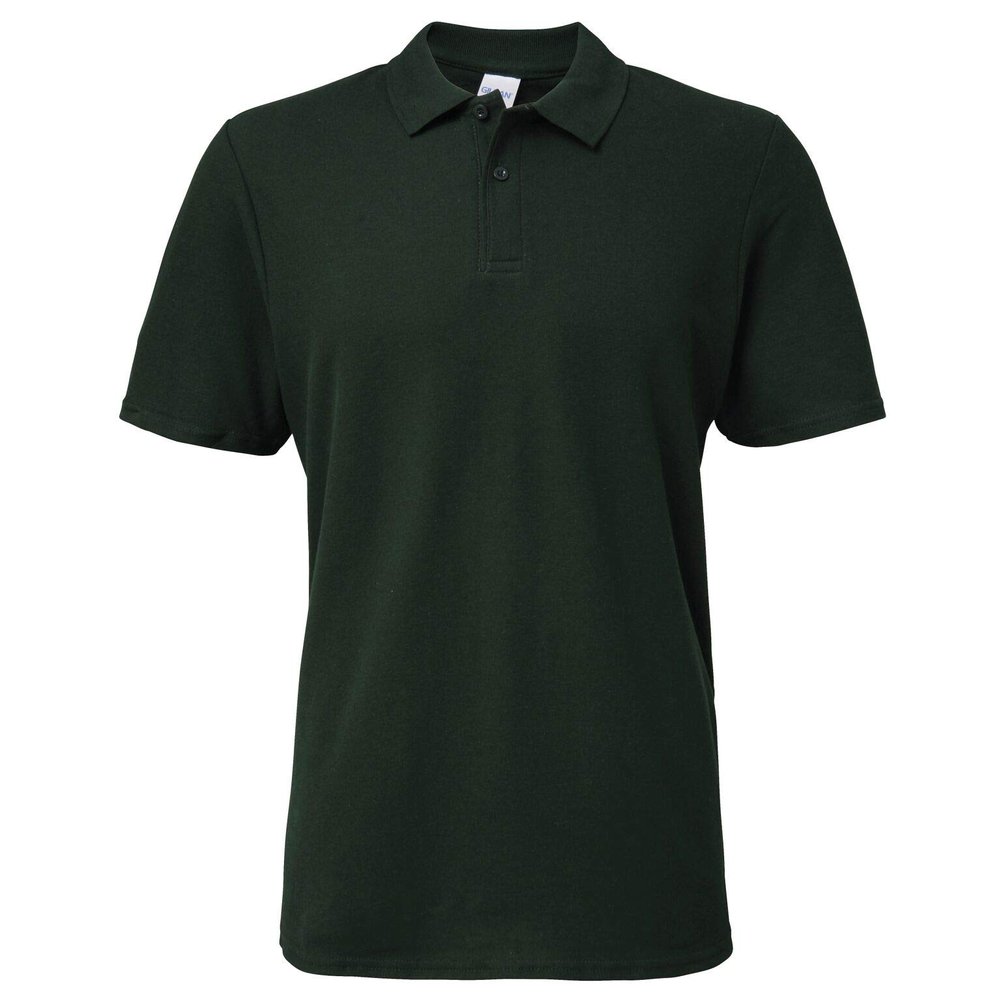 Gildan 64800 Softstyle Adult Double Pique Polo Shirt - Forest Green - XL