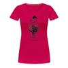 Spreadshirt Thelwell Pony Gallop Riding Rear View Licensed Womens Premium T-Shirt, M, Dark Pink view 1