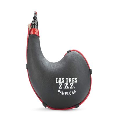 Spanish Curved leather 1,5 Liter Wineskin. Dark Dye bota bag