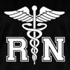 Spreadshirt RN Registered Nurse Rod Asclepius Womens Premium T-Shirt, L, Black view 2