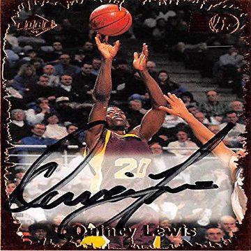 Autograph Warehouse 444446 University of Minnesota 1999 Collectors Edge Rookie RR29 Quincy Lewis Autographed Basketball Card