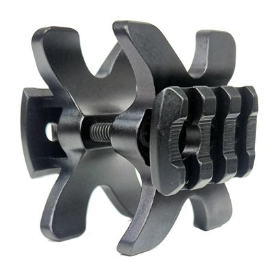 CDM GEAR ROC-X-PRO SERIES Barrel Clamp with 3 Slot Rail, Fits 1" Magazine Tubes | Low-Profile One-Piece CNC Aluminum Shotgun Mount, Dual Side Accessory Rails