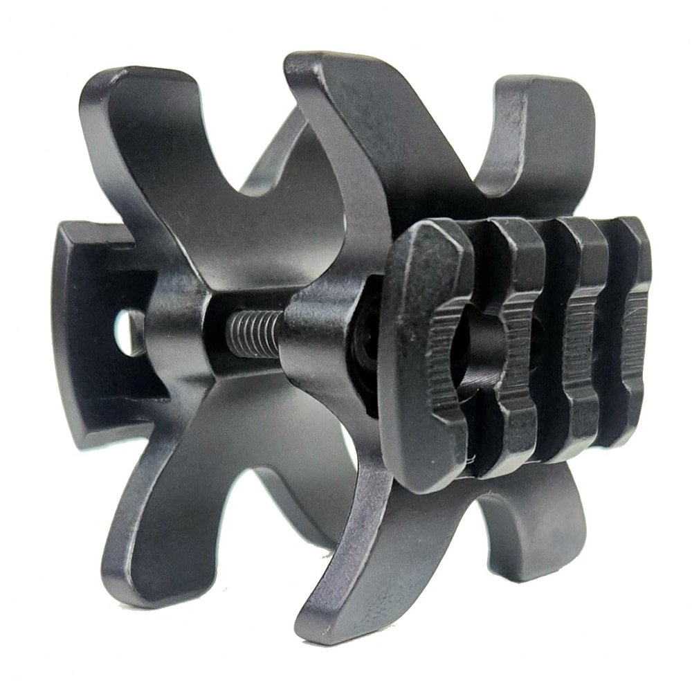 CDM GEAR ROC-X-PRO SERIES Barrel Clamp with 3 Slot Rail, Fits 1" Magazine Tubes | Low-Profile One-Piece CNC Aluminum Shotgun Mount, Dual Side Accessory Rails