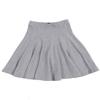 BGDK Girls' School Uniform Pleated Pull-on Knee Length Panel Skirt, Knit Waistband Light Heather 6 view 1