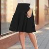 BGDK Girls' School Uniform Pleated Pull-on Knee Length Panel Skirt, Knit Waistband Light Heather 8 view 2