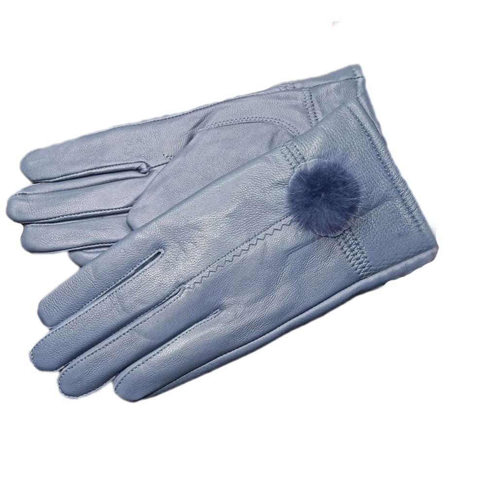 LeJulyeekay Short Leather Gloves for Driving Winter Real Leather Gloves for Women Mittens