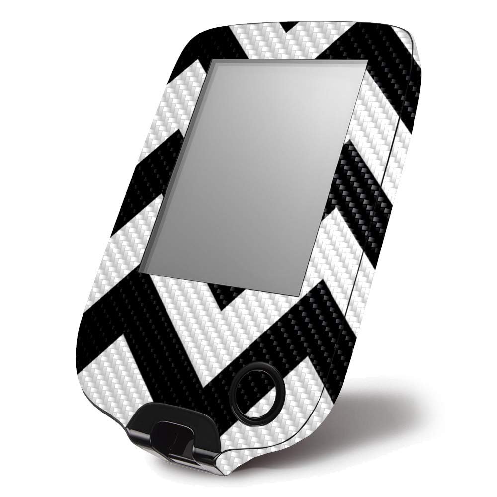 MightySkins Carbon Fiber Skin for Abbott Freestyle Libre 1 & 2 - Black Chevron | Protective, Durable Textured Carbon Fiber Finish | Easy to Apply, Remove, and Change Styles | Made in The USA