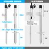 [2024 Upgraded] Exact Design Sand Spike with Bait Box,Protective Cap, Anodized Aluminum, Etched Measurements + Sand Flea Rake Holder (All in one Solution) view 2
