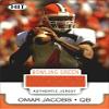Autograph Warehouse 466435 Omar Jacobs Player Bowling Green Worn Jersey Patch Football Card 2005 SAGE HIT Rookie OJ view 1