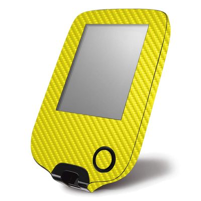 MightySkins Carbon Fiber Skin for Abbott Freestyle Libre 1 & 2 - Solid Yellow | Protective, Durable Textured Carbon Fiber Finish | Easy to Apply, Remove, and Change Styles | Made in The USA