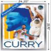 Trends International NBA Golden State Warriors - Stephen Curry 19 Wall Poster, 22.375" x 34", Silver Framed Version view 3